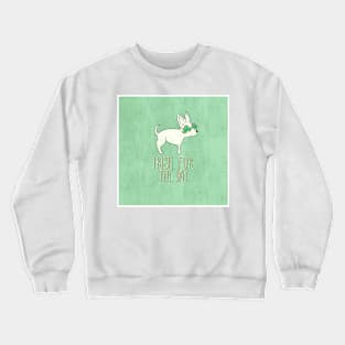 Saint Patrick's Day Dog Design Irish Fur the Day Crewneck Sweatshirt